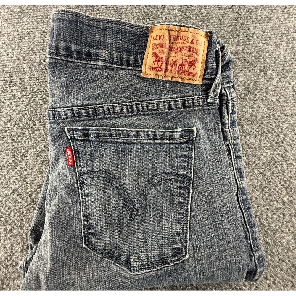 Levis 505 Straight Leg Jeans Womens 6 Gray Denim Mid Rise Pants 0645